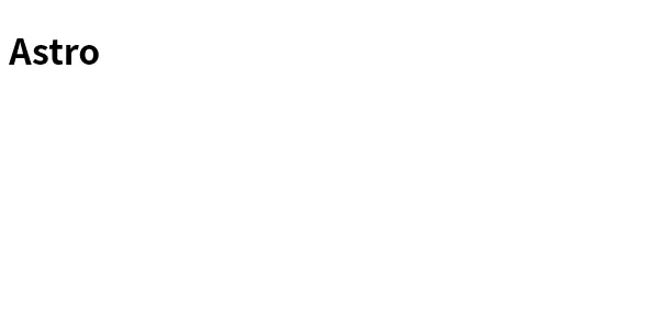 A blank page with an Astro title