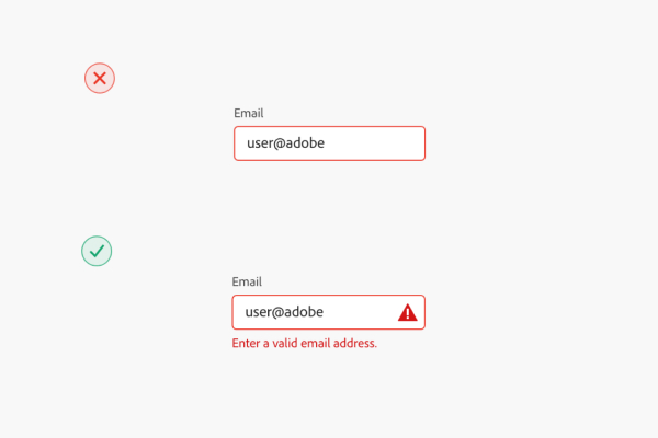 Incorrect Example of Using Color as Communication