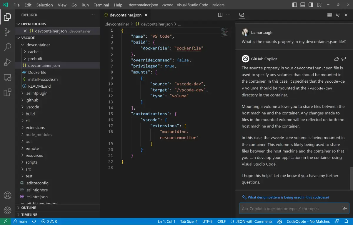 Using GitHub Copilot Chat Extension