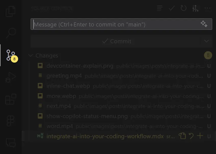 VSCode Git Panel