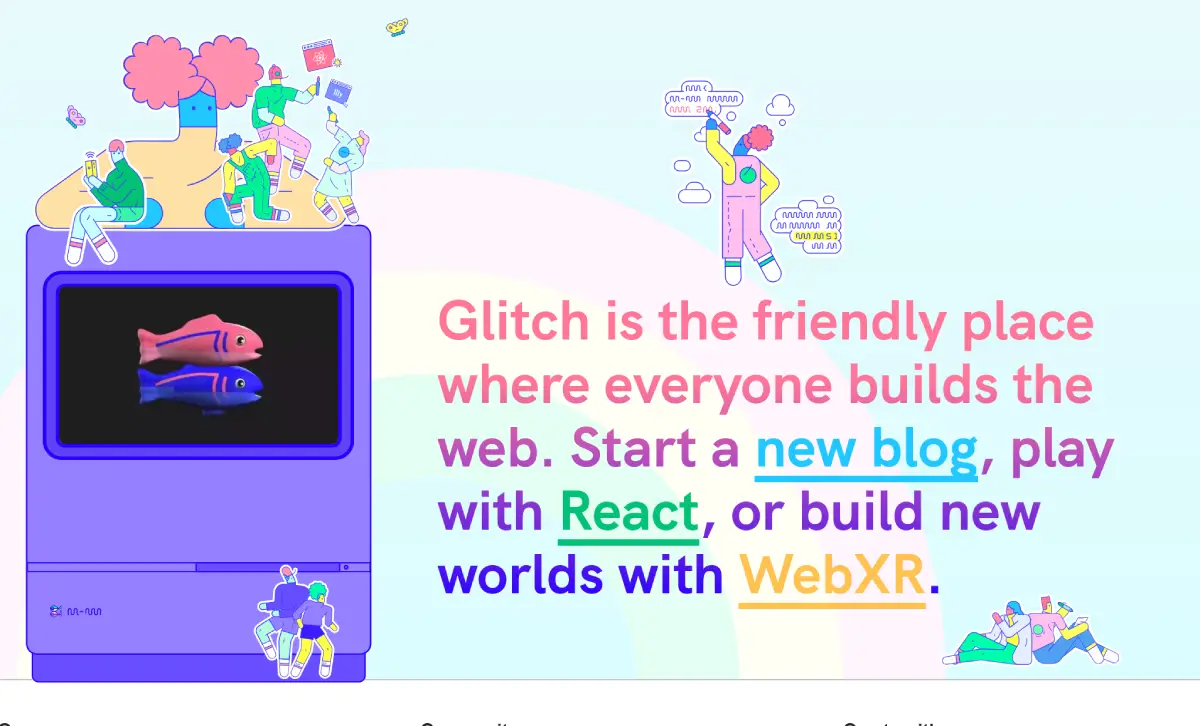 Glitch 网站贴纸
