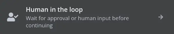 Human in the loop node