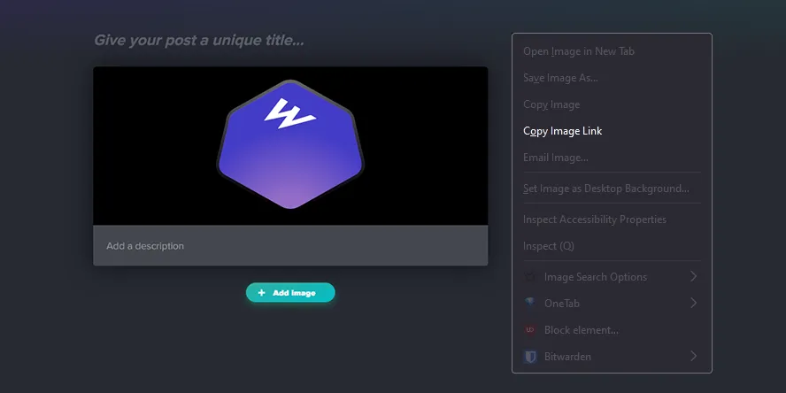imgur Image Detail Page