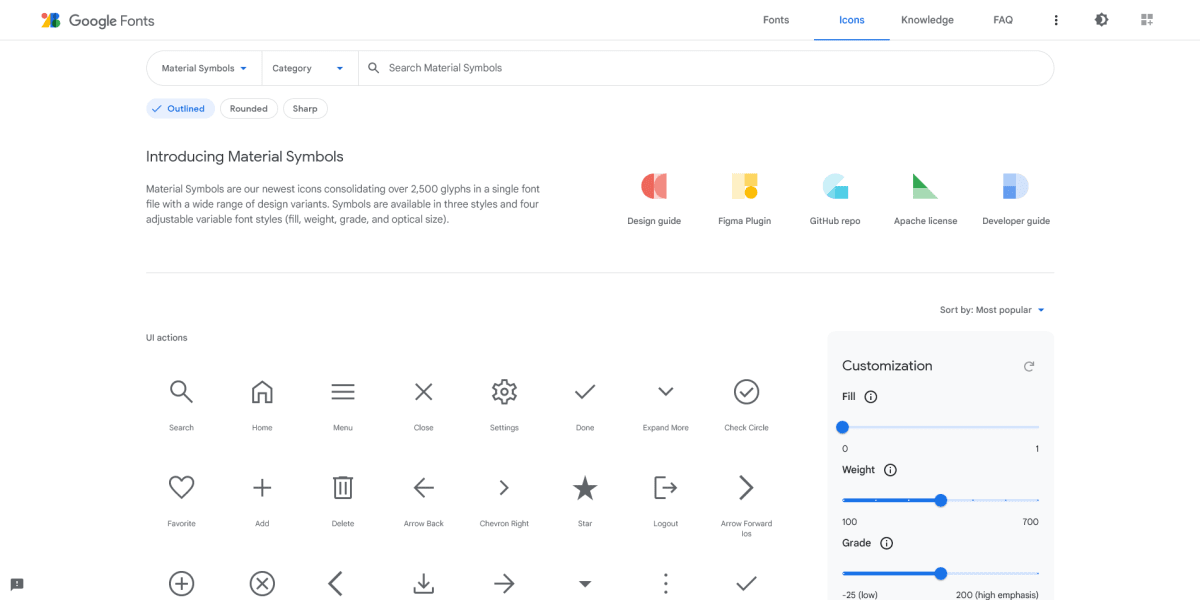 Material Symbols Screenshot