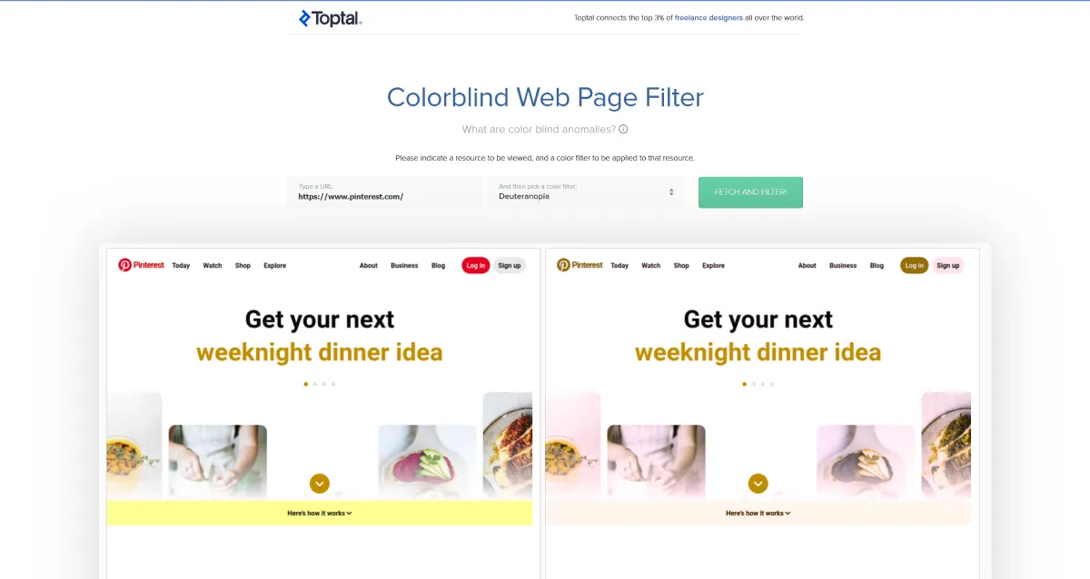 Pinterest Colorblind Preview