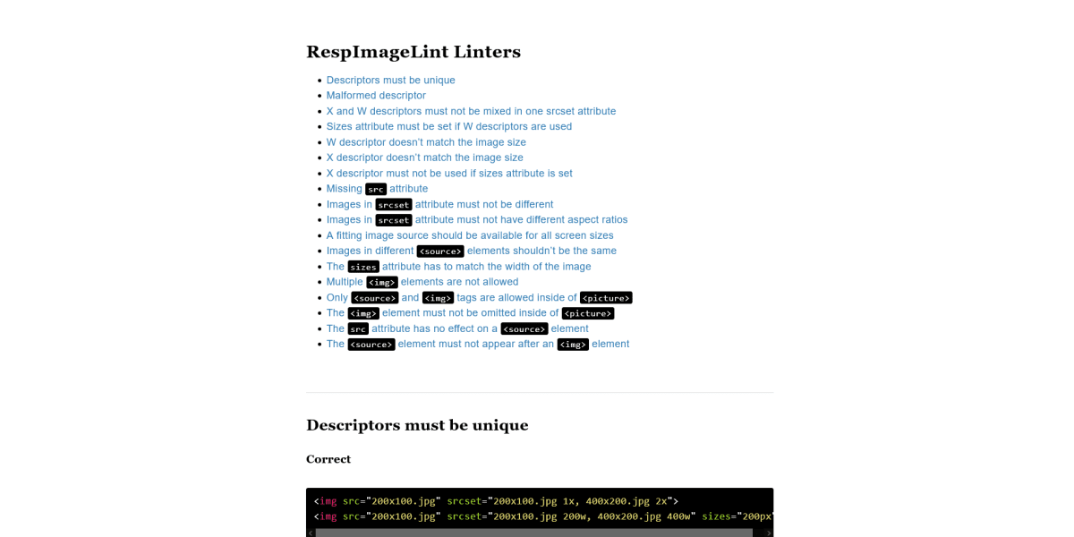 Responsive Image Breakpoints Generator 网页截图