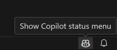 GitHub Copilot Icon in the Lower Right Corner of VSCode