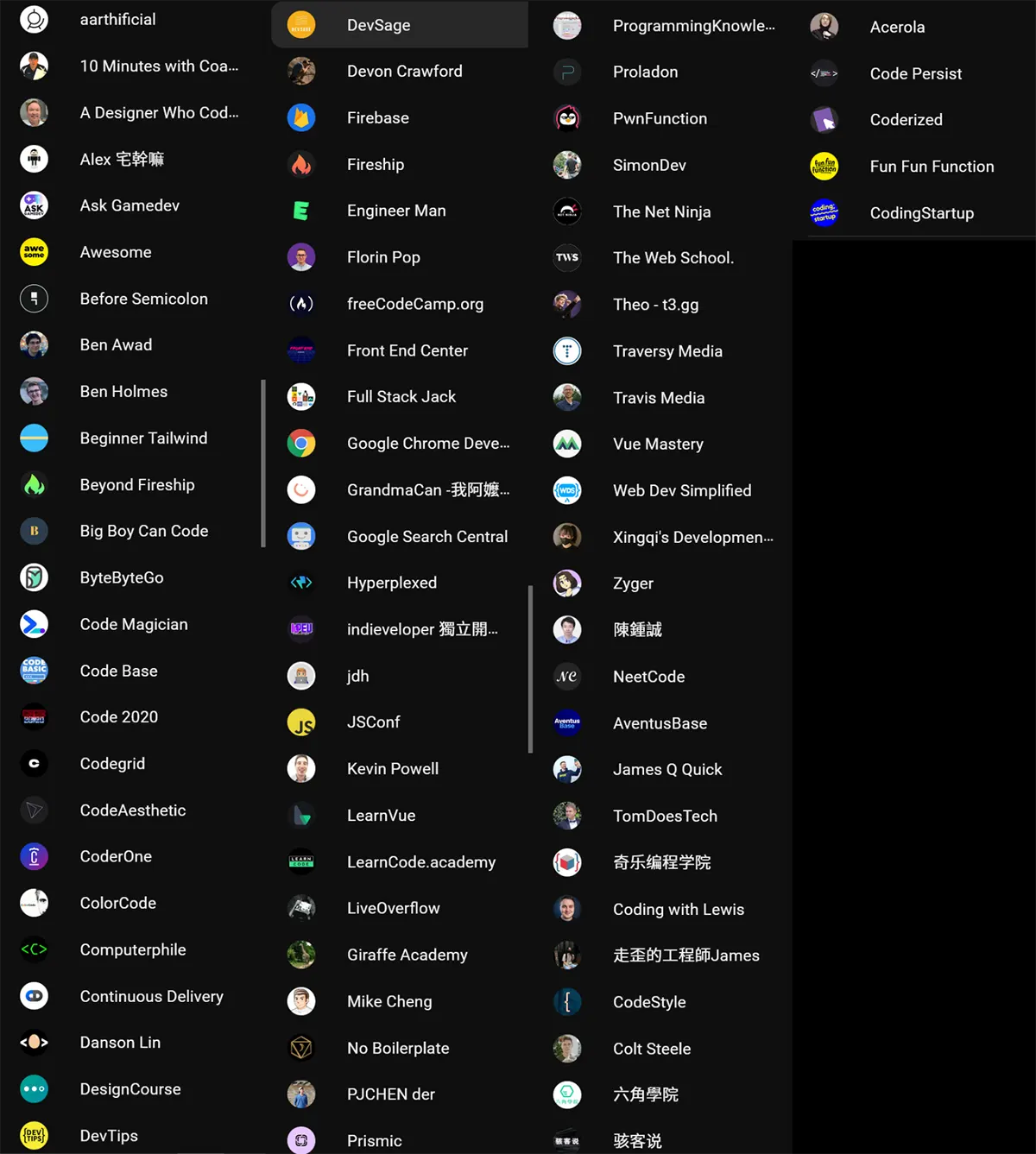 Programming Channels I Subscribed to on YouTube