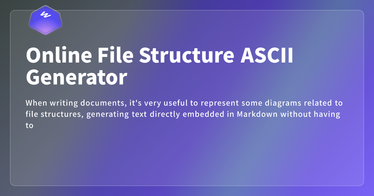 Online File Structure ASCII Generator - Webdong